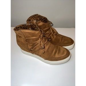 Very G Womens Ursula Lace Up Ankle Booties Tan Suede Size 10 M US